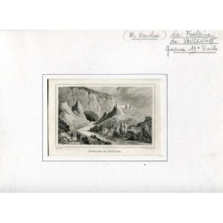 France. Fontaine de Vaucluse, engraved by Skelton fils after a drawing by Rauch, 1835.