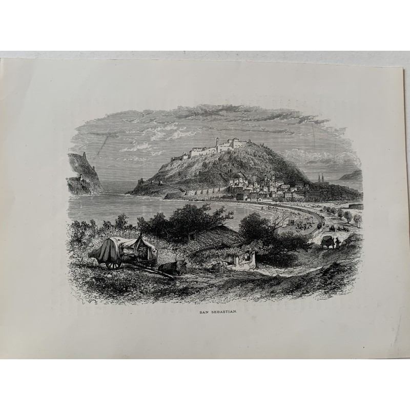 Espagne. Saint-Sébastien. Gravure de « L'Europe pittoresque ».