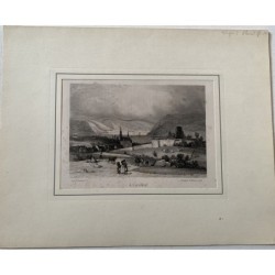 Deutschland. Bingen. Kupferstich von Frommel & Winkles nach einer Zeichnung von Frommel.