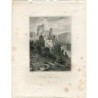 Germany. Rheinstein Castle, engraved by J. Riegel after a drawing by L. Lange.