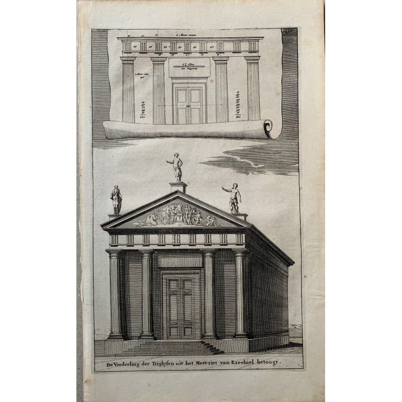 Architecture of the Temple of Ezekiel copy of drawings by the architect Juan Bautista Villalpando 16th century