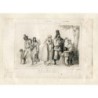 Hungary. Paysans et paysannes engraved by Lemaitre, Vernier drawing.