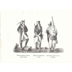 Soldat du régiment du génie, membre de la brigade armée et tambour marocain de Castillejos.