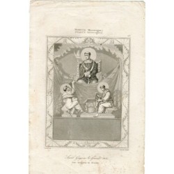 France. Mérovingiens. Saint Grégoire le Grand. Gravure de Lemaitre d'après un dessin de Vernier.