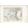 Thème mythologique. Diane et Actéon. Gravure d'après un dessin d'Albane.