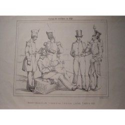 Artilleriekorps im Jahr 1846. Lithographie aus dem Artilleriemuseum.