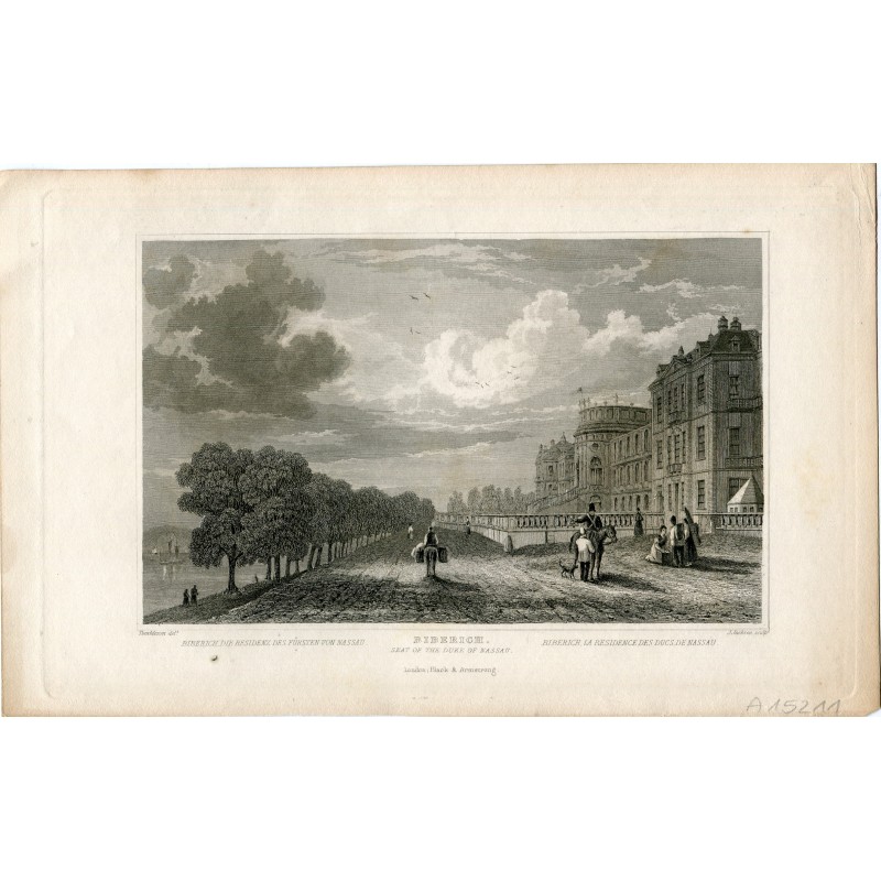 Allemagne. Wiesbaden. Biberach. Manoir du duc de Nassau.