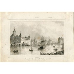 Suède. Forteresse royale de Stockholm au XVIIe siècle, gravée par Lemaitre,