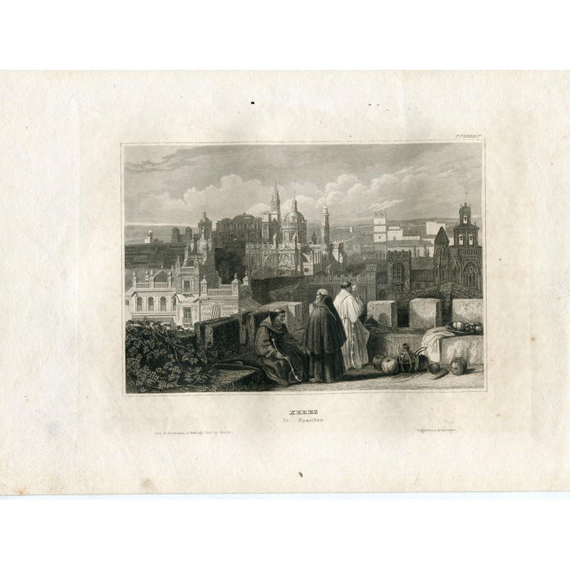 Cadix. Jerez de la Frontera, gravé par Verleger, XIXe siècle