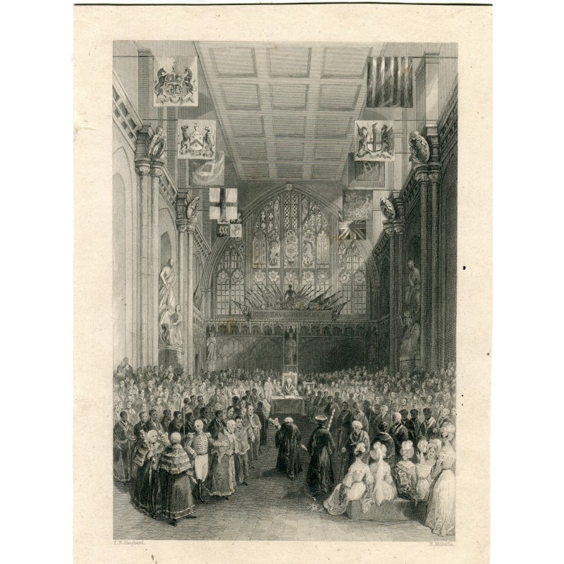 The Guildhall. Drawn by T.H. Shepherd. Engraved by H. Melville.
