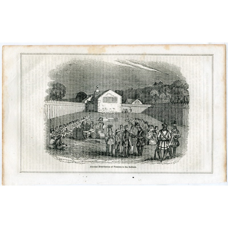 Distribution annuelle de cadeaux aux Indiens, enregistrée.