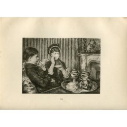 Tee, Heliogravüre eines Werkes von Mary Cassatt