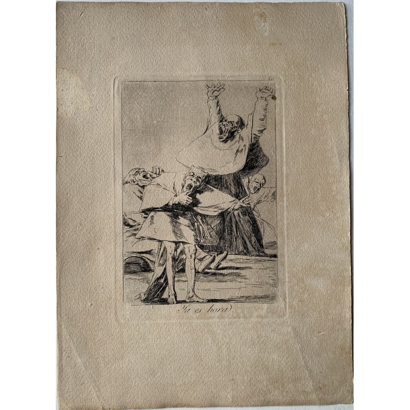 Goya. Ya es hora. Capricho n 80. 10 edición realizada entre 1918 y 1928 en Calcografía.