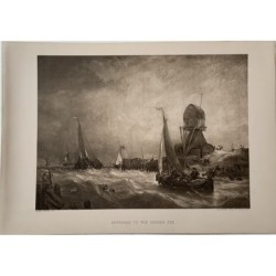 1899. Ingresso allo Zuyderzee, da Clarkson Stanfield - Illustrazione antica