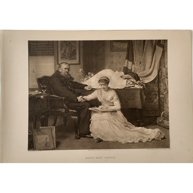 1899. North West Passage, after Sir John Everett Millais - Antique illustration