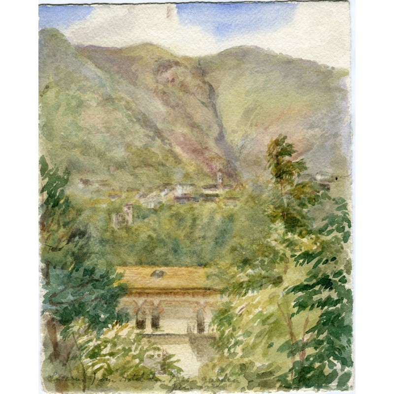 Schweiz. Locarno. Aquarell der Englischen Schule. Unleserlich betitelt und signiert.