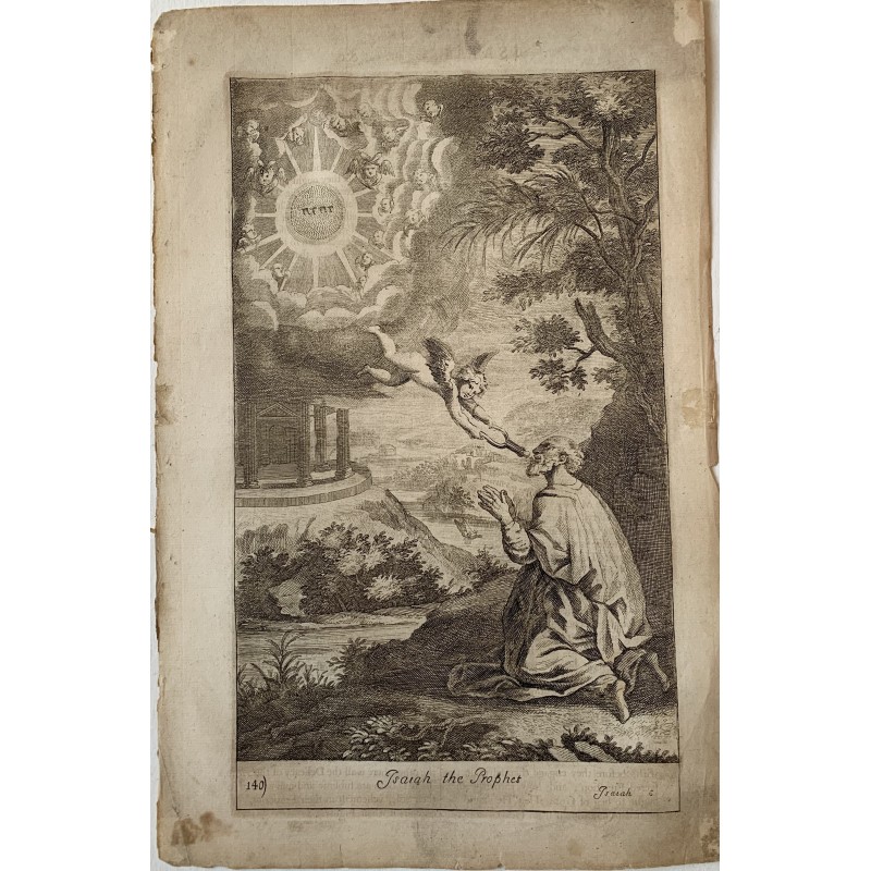 Bibbia. Isaia il profeta. Disegnata da Freeman nel 1688.