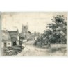 England. Ilkley. Church Street. Zeichnung mit Titel und Datum 1849.