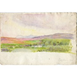 England. Bridport. Cogden. Aquarell, betitelt und datiert 1918. Anonym.