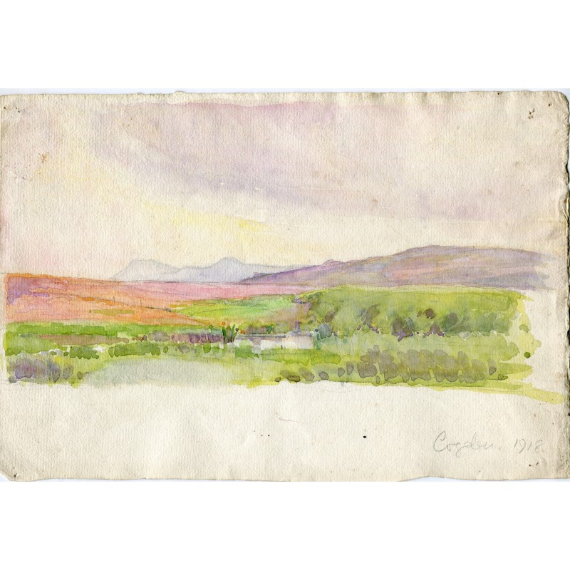 England. Bridport. Cogden. Aquarell, betitelt und datiert 1918. Anonym.