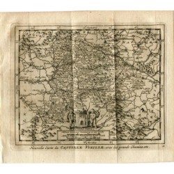 Novelle carte de Castillae Vieille.Incisione Pieter Vander Aa (Alvarez de Colmenar) nel 1715