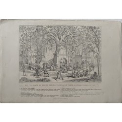 Clé d'assiette de fakirs hindous pratiquant leur supertitiosité. Enregistré par R. Bell