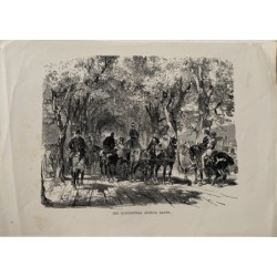 Germany. The Lichtenthal Avenue, Baden. Woodcut