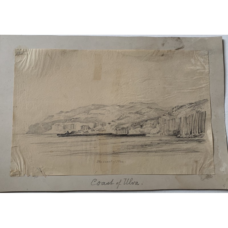 Scozia. La costa di Ulva. Disegno del XIX secolo.
