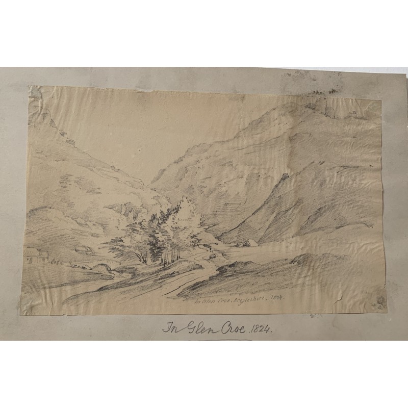 Schottland. In Glen Croe, Argylleshire. Zeichnung datiert 1824
