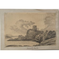Scotland. Dunalley Castle, Oban, anonymous drawing, titled.