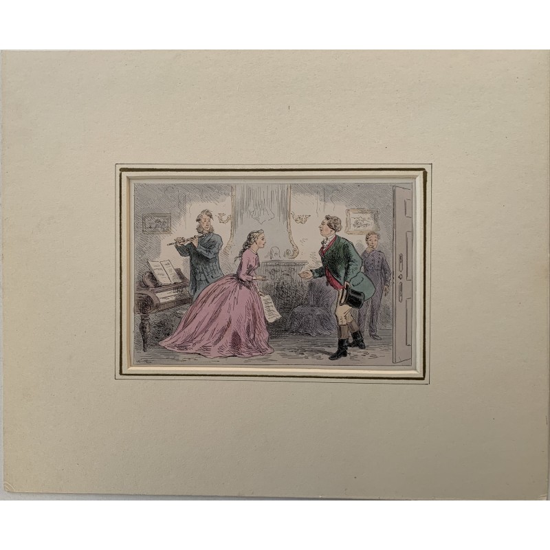 Gravure en couleur probablement tirée de Life in London de Pierce Egan