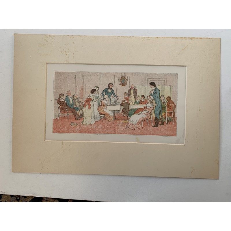 Randolph Caldecotts. Originallithografie. Unschuldige Indoor-Freizeitaktivitäten, Musik...