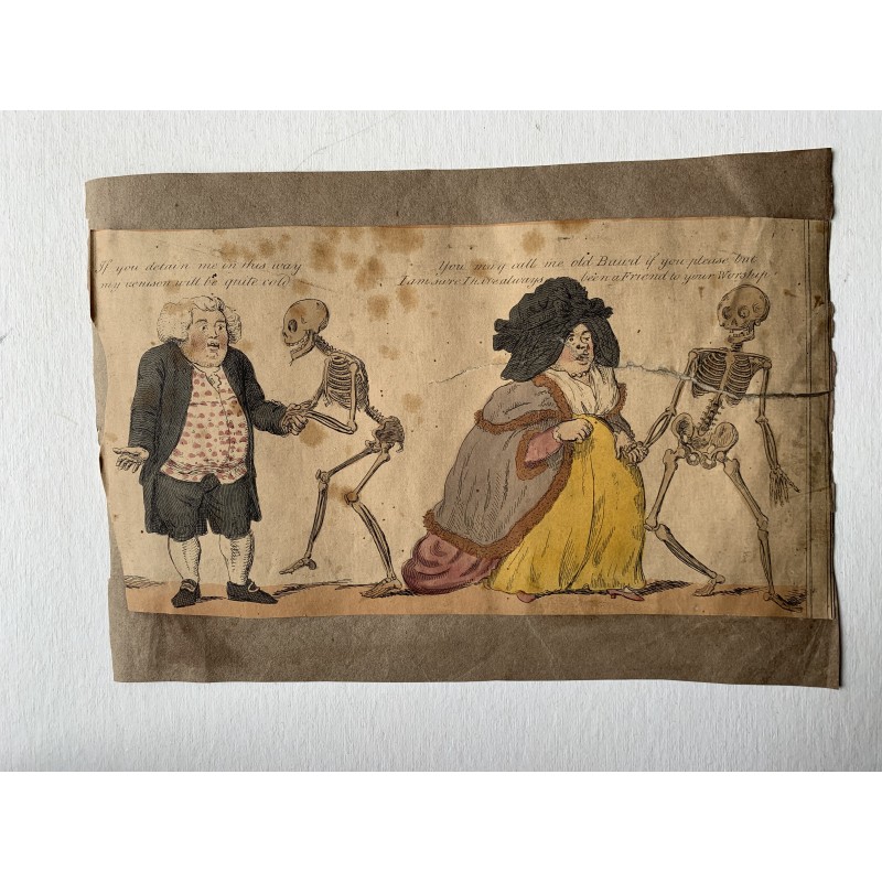 'The dance of Death' grabado Isaac Cruikshank copia de George Woodward. 1808