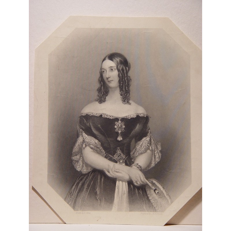 Helen Selina, Lady Dufferin, da F. Stone. Incisione di H. Robinson.