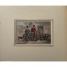 John Leech. Engraving with hunting dogs. Signed on plate with initials.