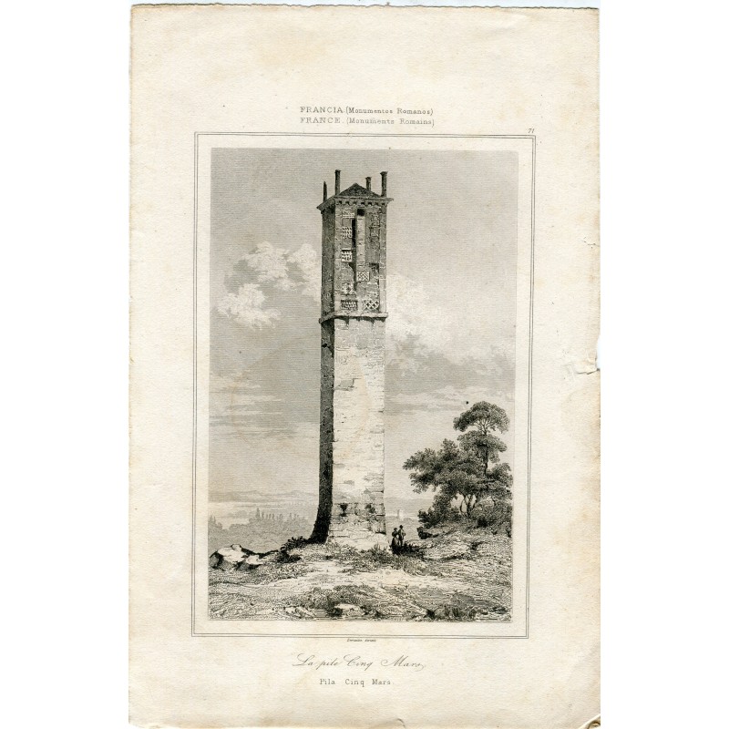 Francia. La pile Cinq Mars incisa da Lemaitre, 1841.