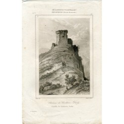 Angleterre. Château de Castleton Derby, gravé par Lemaitre