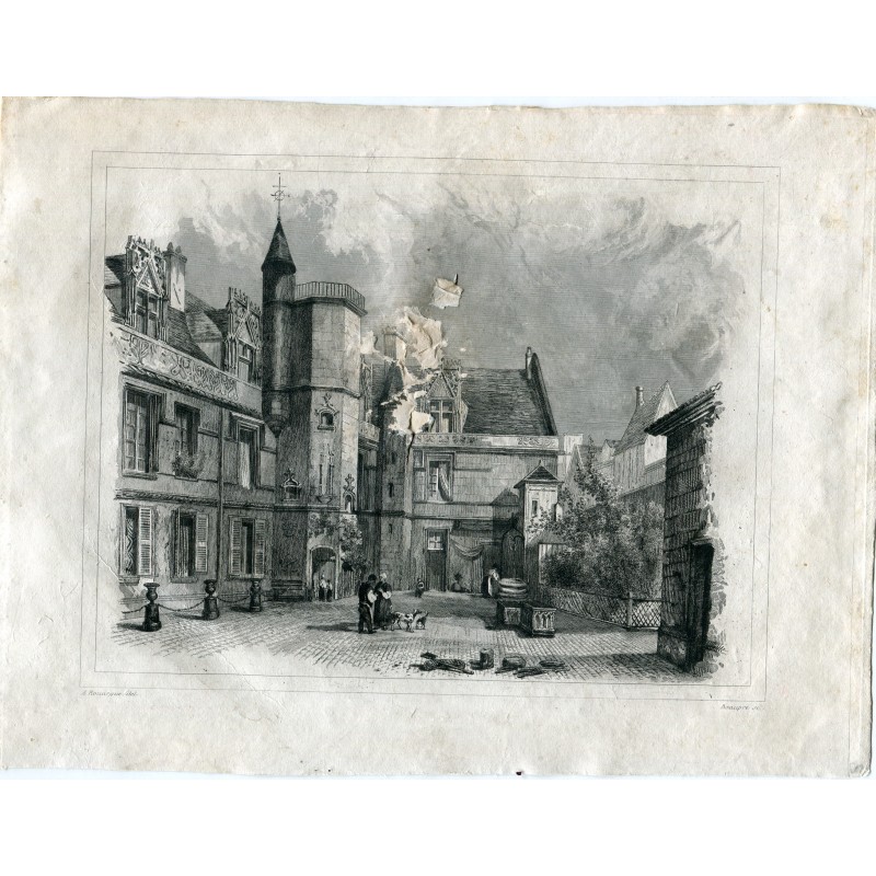 Francia. Palacio de Cluny, Paris.Grabado por Beaupré, dibujó Rouargue.