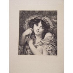 Testa di fanciulla, da JB Greuze. Damman