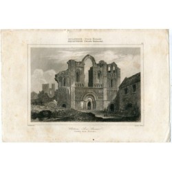 Angleterre. Château Acre Prieuré. Gravure de Lemaître d'après un dessin de Gaucherel, 1842
