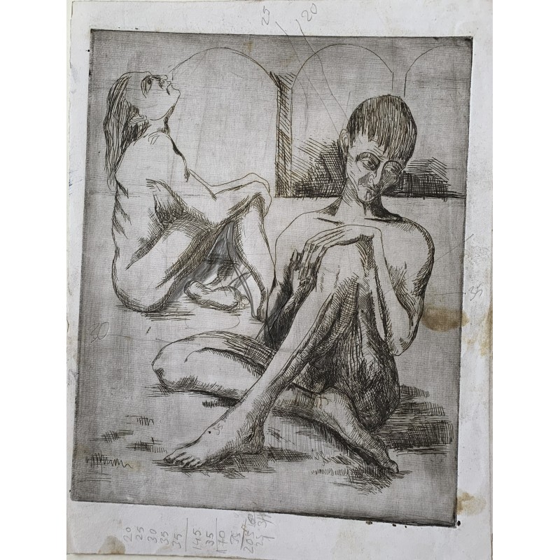 Couple, essai artistique de l'artiste catalane Elena Jou