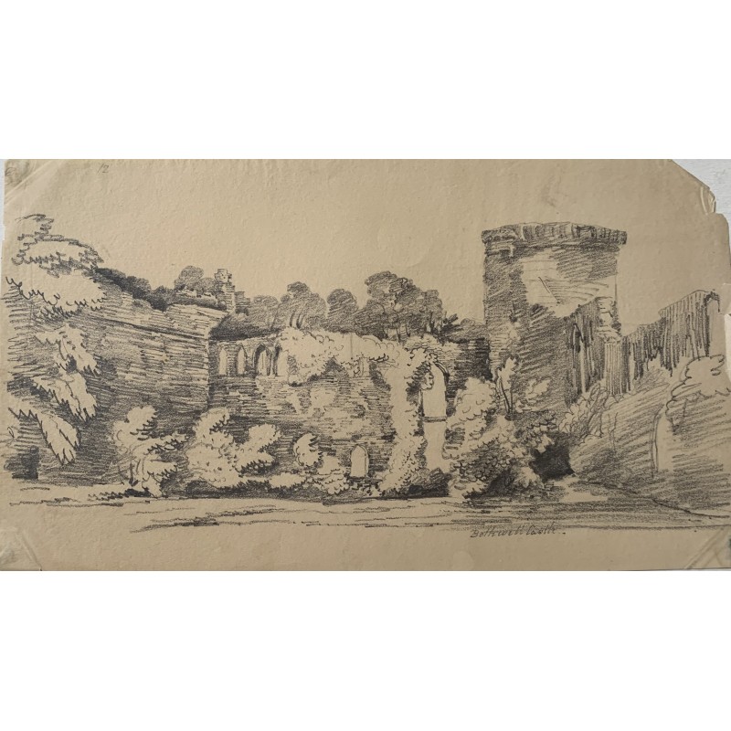 Scotland. Bothwell Castle. 19th-century drawing.