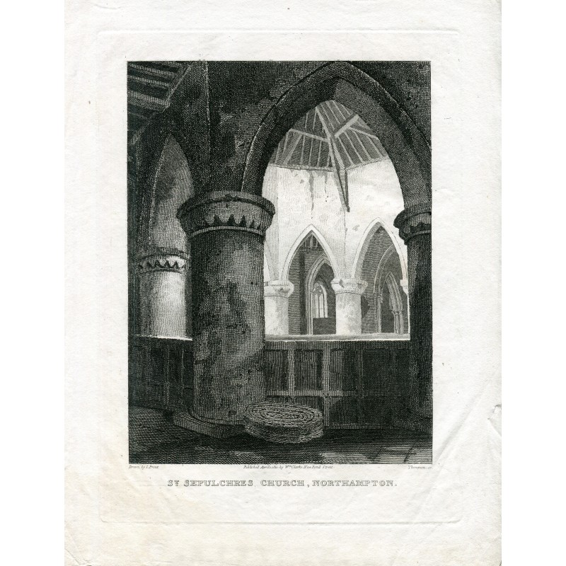 St. Sepulchres Church, Northhampton engraved by Thompson from a drawing by S. Prout.