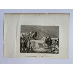 Chaise de Philippe II à l'Escorial - Alexandre Laborde - Gravure ancienne 1810