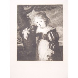 Bildnis eines Mädchens nach Rubens. Leopold Flameng