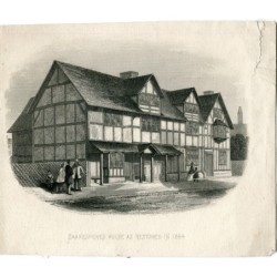 Shakespeare House, restauriert im Jahr 1864, Gravur