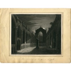 Le rovine della Cappella di Holyrood, incisione di H. Dawe da un disegno di J.F. Ellis