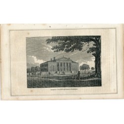 Philadelphie. Institution des sourds-muets de Philadelphie. Gravure sur bois.