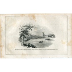 Kanada. Fort Chippewa am Fluss Welland oder Chippewa, veröffentlicht im Penny Magazine 1837
