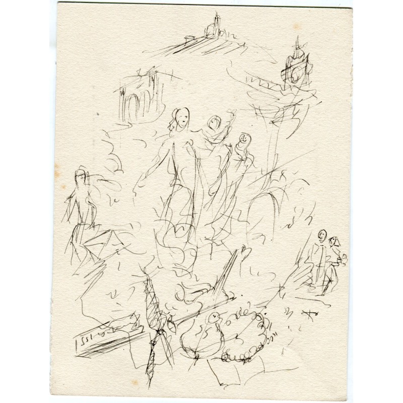 Croquis rapide. Anonyme.